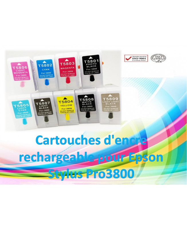 Cartouches Rechargeables Epson T5801/T5809 (80ml)