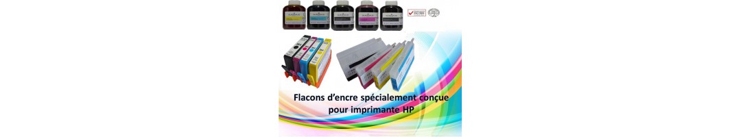 encre cartouches,flacons de recharge,flacon d'encre imprimante hp 